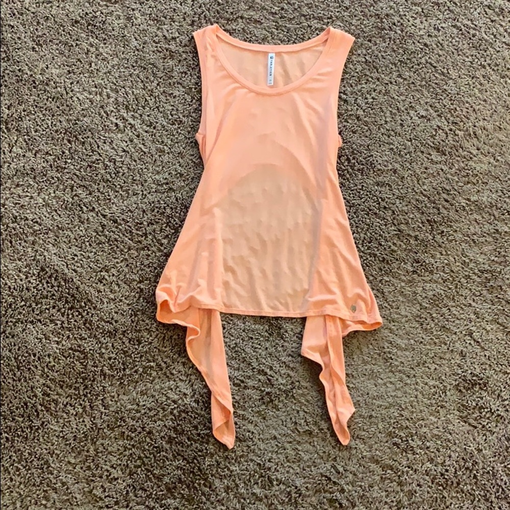 Fabletics Orange Tie Back Tank Top